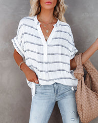 Winston Striped Woven Top Ins Street