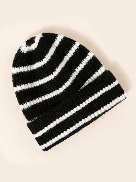 Winter Striped Pattern Knitted Hat Ins Street