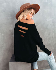 Winters Distressed Knit Sweater Ins Street