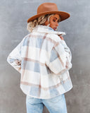 Winter's Tale Pocketed Plaid Faux Fur Jacket Ins Street