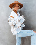 Winter's Tale Pocketed Plaid Faux Fur Jacket Ins Street