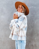 Winter's Tale Pocketed Plaid Faux Fur Jacket Ins Street