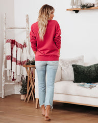 Wine Wonderland Cotton Blend Sweatshirt Ins Street