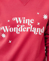 Wine Wonderland Cotton Blend Sweatshirt Ins Street