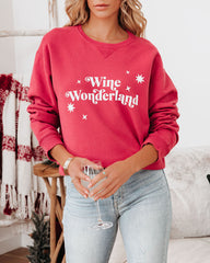 Wine Wonderland Cotton Blend Sweatshirt Ins Street