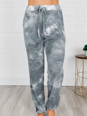 Drawstring Tie-Dye Print Sport Pants Ins Street