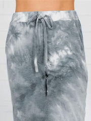 Drawstring Tie-Dye Print Sport Pants Ins Street