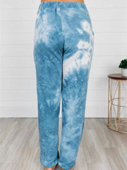 Drawstring Tie-Dye Print Sport Pants Ins Street