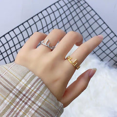 Women Irregular Crown Ring Ins Street