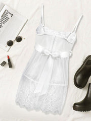 Women Transparent Lace Eyelash  Lingerie Ins Street