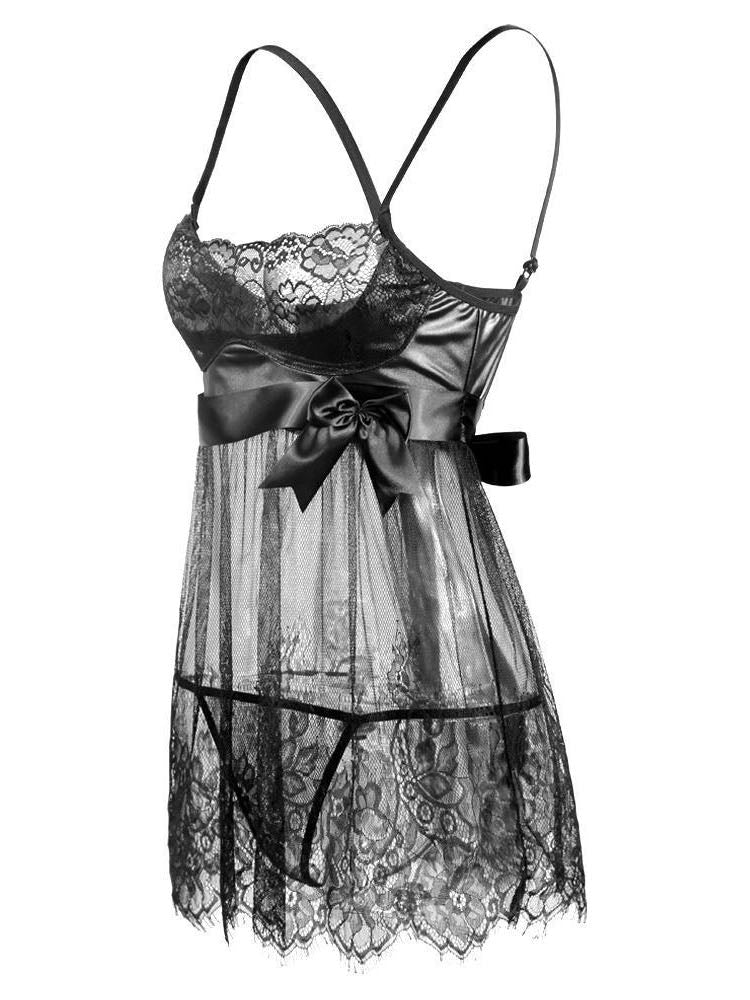Women Transparent Lace Eyelash  Lingerie Ins Street