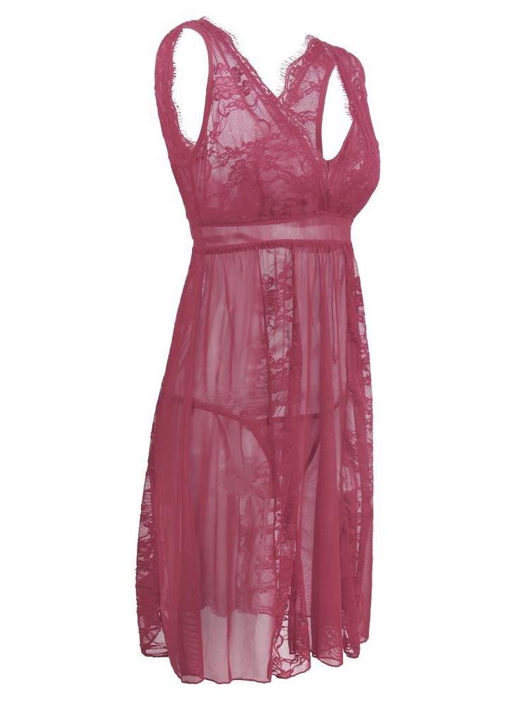 Women Transparent Lace Sling Nightdress Ins Street