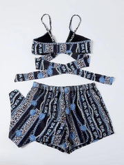 Bikinis Vintage Chain Bikini Three Piece Swimsuit Ins Street