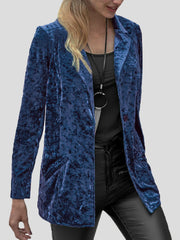 Blazers Casual Lapel Velvet Long Sleeve Blazer Ins Street