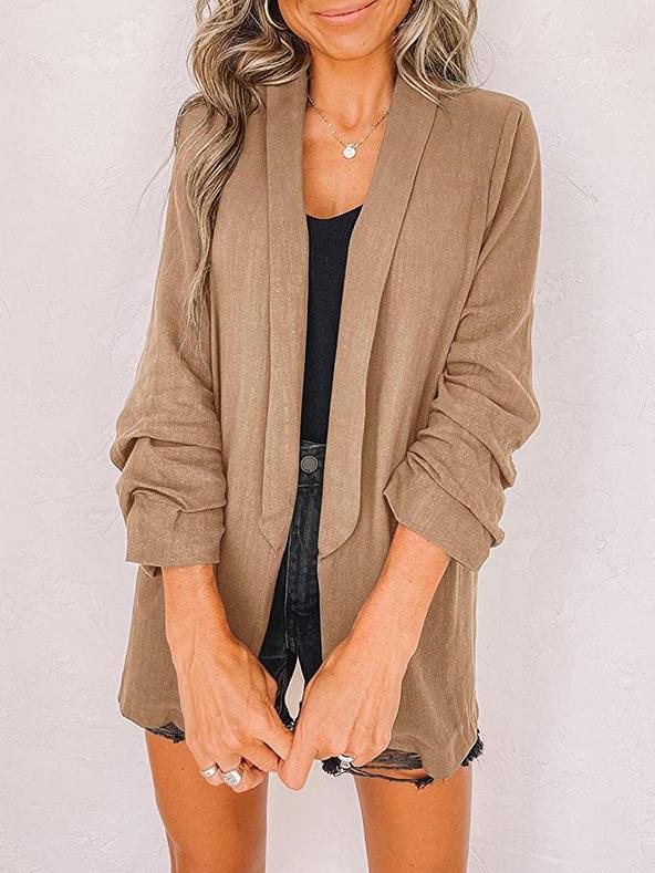 Blazers Fashion Lapel Solid Long Sleeve Casual Blazer Ins Street