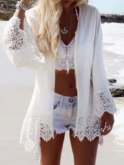 Women's Cardigans Lace Beach Long Sleeve Sunscreen Cardigan Ins Street