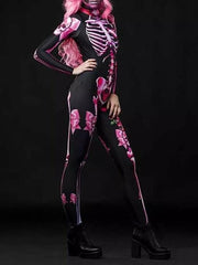 Jumpsuit Halloween Skull Skeleton Print Jumpsuit Ins Street