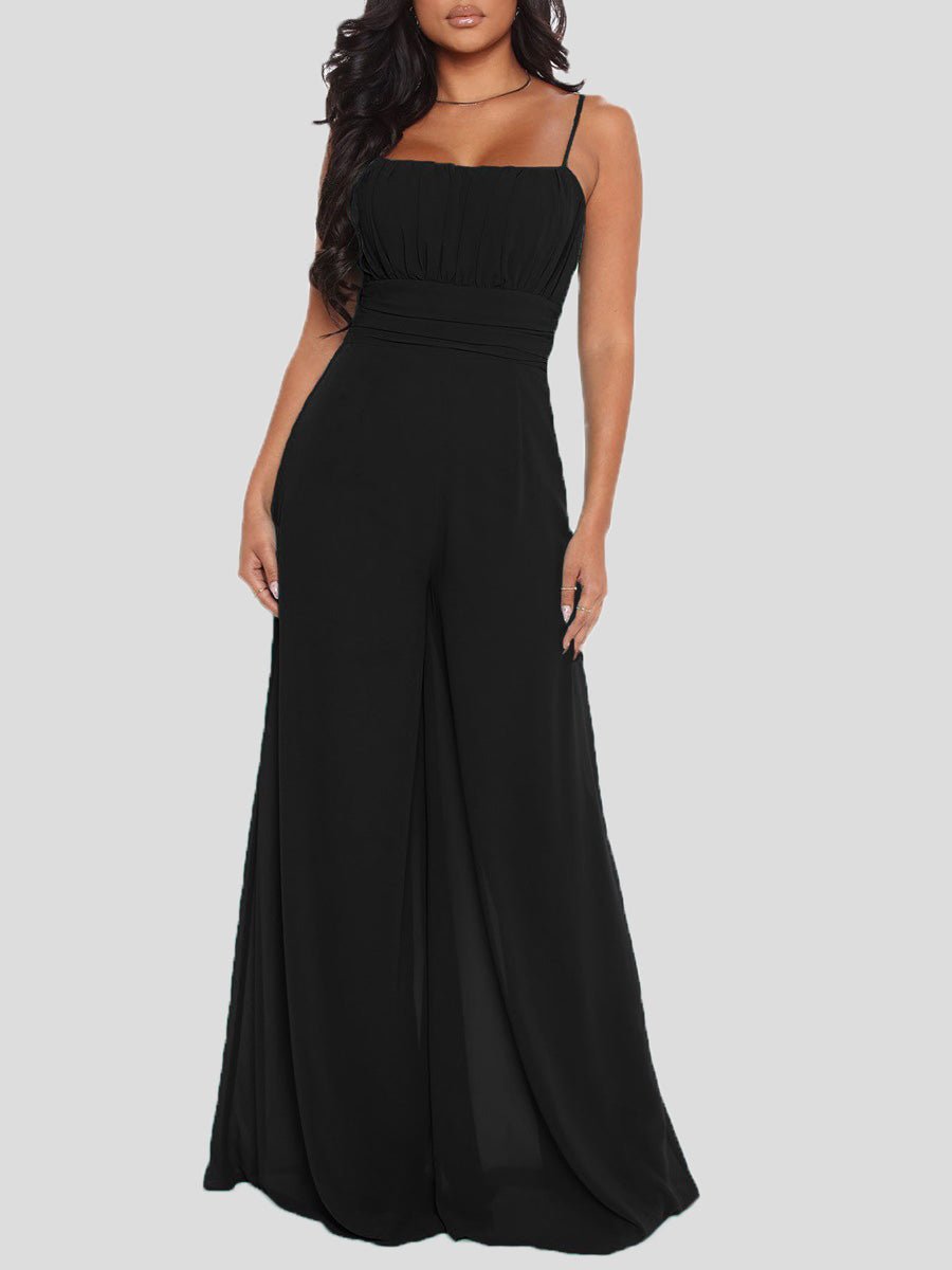 Sling Bare Back Wide-Leg Jumpsuit Ins Street