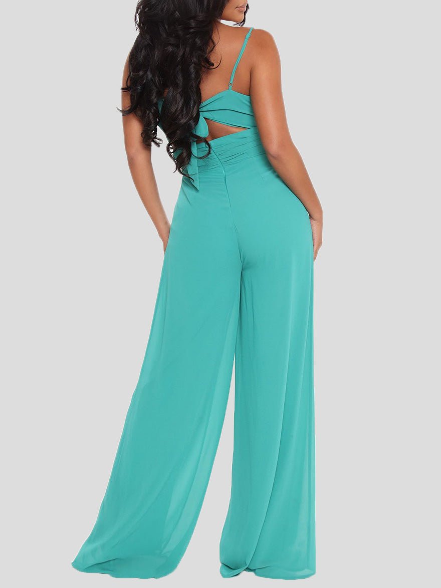 Sling Bare Back Wide-Leg Jumpsuit Ins Street