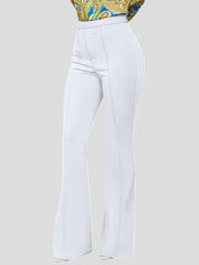 Women's Pants Solid Slim High Waist Flared Pants Ins Street