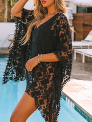 Women's Swimsuit V-Neck Lace Bikini Beach Sun Cover Up Ins Street