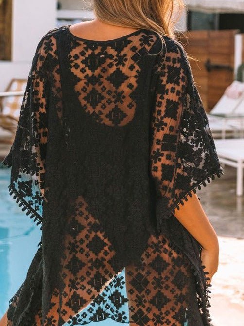 Women's Swimsuit V-Neck Lace Bikini Beach Sun Cover Up Ins Street