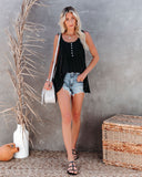 Wonderful Day Relaxed Knit Tunic - Faded Black Ins Street