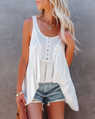 Wonderful Day Relaxed Knit Tunic - Ivory Ins Street