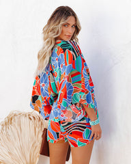 Wowza Printed Kimono Romper Ins Street