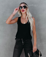 Wylie Cotton Tank - Black Ins Street