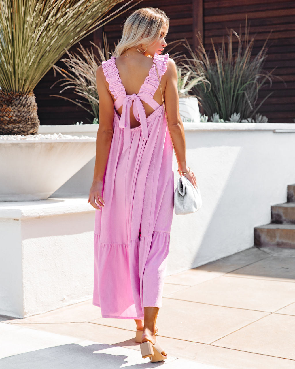 You Are Loved Ruched Strap Maxi Dress - Lavender Ins Street