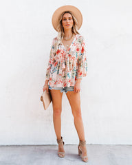 You Look Perfect Floral Button Down Babydoll Top Ins Street