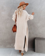 Your Own World Knit Duster Cardigan - Beige Ins Street