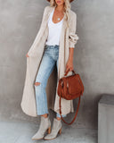 Your Own World Knit Duster Cardigan - Beige Ins Street