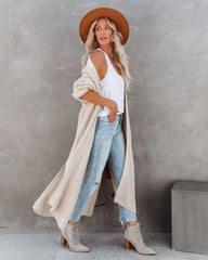 Your Own World Knit Duster Cardigan - Beige Ins Street