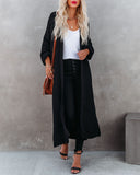 Your Own World Knit Duster Cardigan - Black Ins Street