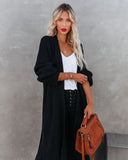 Your Own World Knit Duster Cardigan - Black Ins Street