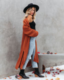 Your Own World Knit Duster Cardigan - Dusty Cedar Ins Street