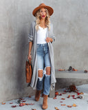 Your Own World Knit Duster Cardigan - Grey Ins Street