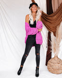 Zadie Pocketed Chenille Knit Cardigan Ins Street