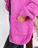 Zadie Pocketed Chenille Knit Cardigan Ins Street