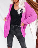 Zadie Pocketed Chenille Knit Cardigan Ins Street