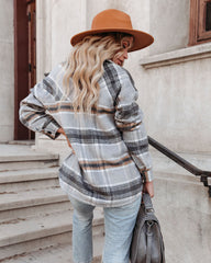 Zael Pocketed Plaid Shacket Ins Street