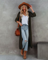 Zaire Button Down Knit Duster Cardigan Ins Street