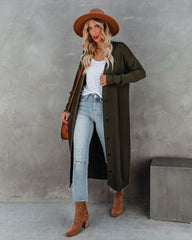 Zaire Button Down Knit Duster Cardigan Ins Street