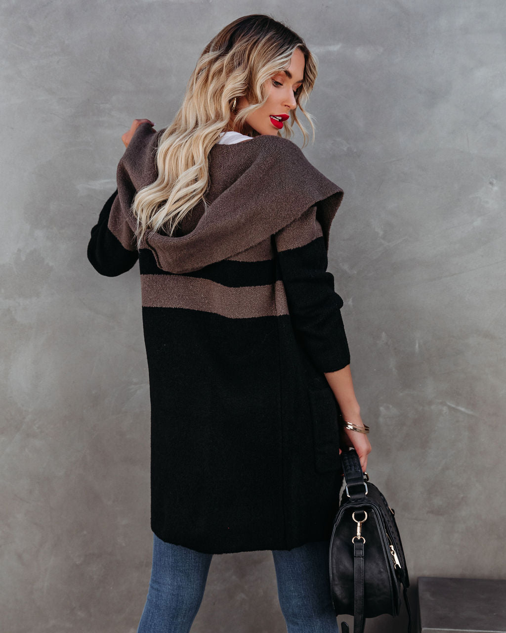 Zephyr Cove Hooded Pocketed Cardigan Ins Street