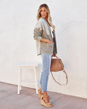 Zoey Cotton Pocketed Cardigan - Sage Ins Street