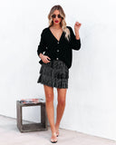 Zoie Studded Fringe Mini Skirt - Black Ins Street
